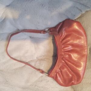 Camel color clutch handbag Chateau brand